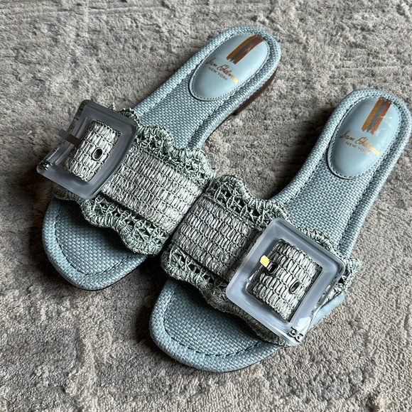 Sam Edelman Bambi Slide Raffia Buckle Sandal Size‎ 8 - Picture 8 of 10